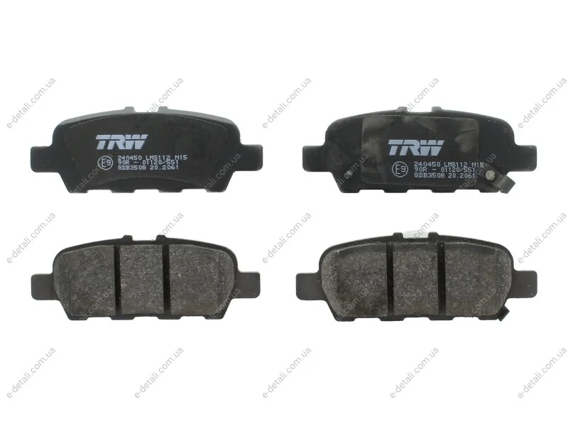 Комплект тормозных колодок, дисковый тормоз TRW GDB3508 (фото 1)