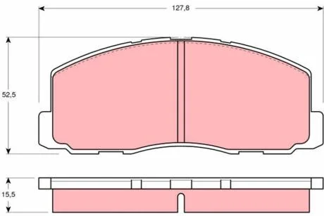 Тормозные колодки дисковые ISUZU (GM) - LONSDALE - MITSUBISHI Aska/YD/Colt/Cordia/Galant/Lancer/Lanc TRW GDB355