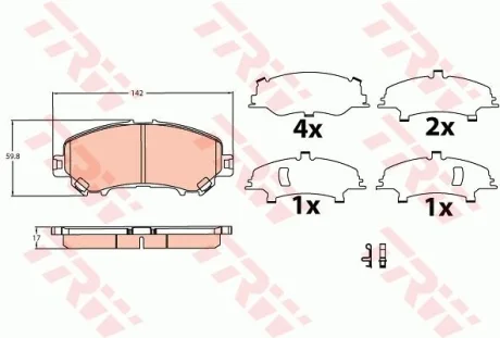 Колодки тормозные TRW GDB3622