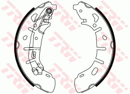 Комплект тормозных колодок из 4 шт. барабанов TRW GS8799