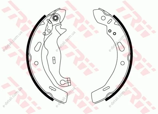Гальмівні колодки барабанні FORD Fiesta "R "08>> TRW GS8814 (фото 1)
