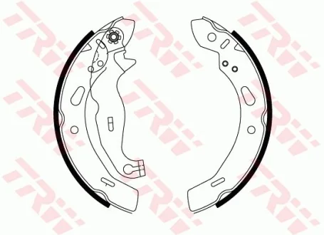 Гальмівні колодки барабанні FORD Fiesta "R "08>> TRW GS8814