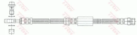 Шланг тормозной передний TRW PHD1014