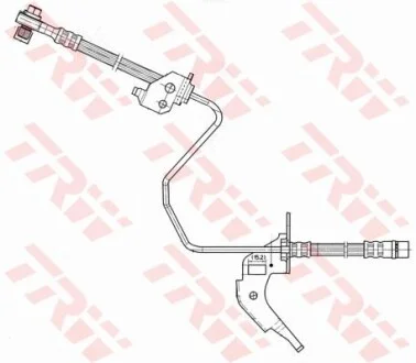 Шланг тормозной OPEL Astra/Combo/Meriva "RR "00-14 TRW PHD566