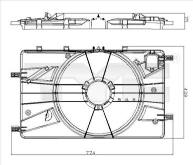 Корпус вентилятора TYC 82500181