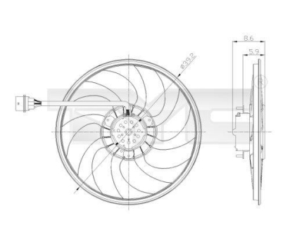 Вентилятор радиатора TYC 8370037 (фото 1)