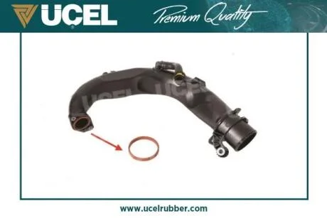 Прокладка патрубка інтеркулера ущільнююча Renault Megane III/Dacia Dokker 1.5dCi 08- UCEL 15147