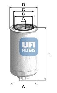 Фильтр топлива UFI 2499900 (фото 1)