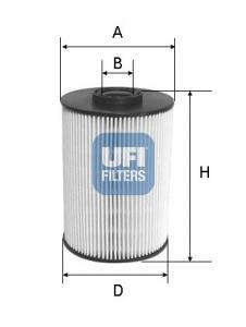 Топливный фильтр UFI 26.055.00