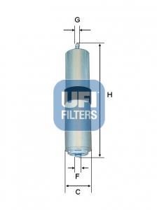 Фильтр топливный BMW 1, 2, X1 1.4-2.0 d 15- (OE) (выр-во) UFI 31.926.01 (фото 1)