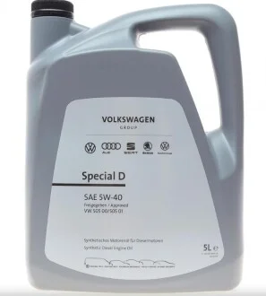 Масло 5W40 Special D (5L) (VW505 00/505 01) VAG GS55505M4