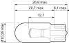 Лампа накаливания W5W 12V 5W Valeo 032211 (фото 1)