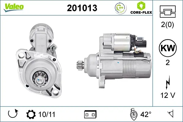 VALEO VW Стартер Golf, Passat, T5, Touran, Skoda, Seat, Audi Valeo 201013 (фото 1)