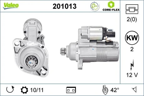 VALEO VW Стартер Golf, Passat, T5, Touran, Skoda, Seat, Audi Valeo 201013