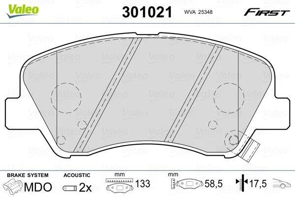 Гальмівні колодки First HYUNDAI/KIA I20/Rio "F "10>> Valeo 301021 (фото 1)