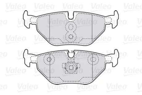 Тормозные колодки дисковые BMW/MG/ROVER/SAAB 3/Z1/Z4/ZT/75/9-5 "1,6-4,6 "R "88-09 Valeo 301753
