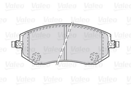 Гальмівні колодки дискові SUBARU Forester/Impreza/Legacy/Outback "1,5-3,0 "F "98-14 Valeo 301853