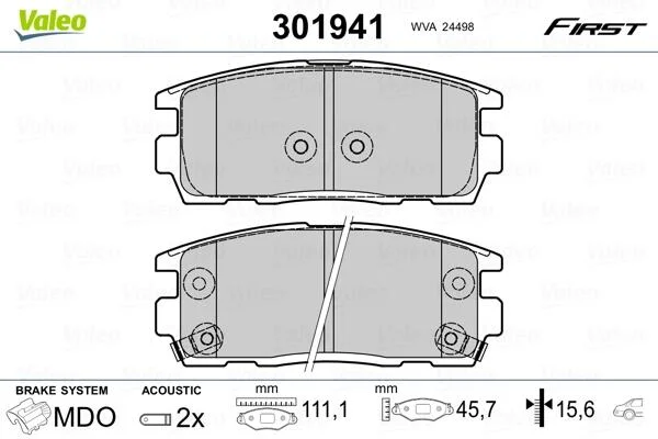 Гальмівні колодки First CHEVROLET/OPEL Captiva/Antara "R "06>> Valeo 301941 (фото 1)