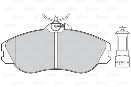 Тормозные колодки дисковые AUDI 100/200/80/90/Quattro "2,0-2,8 "F "83-96 Valeo 302011 (фото 1)