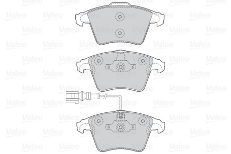 Гальмівні колодки дискові VW Multivan/Transporter "1,9-3,2 "F "03>> Valeo 302041
