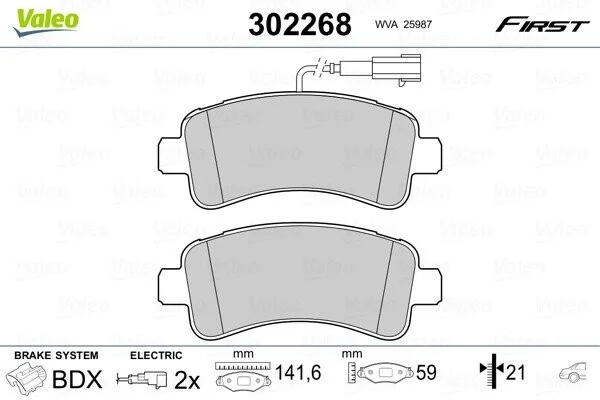 Тормозные колодки дисковые CITROEN/FIAT/PEUGEOT Boxer/Ducato/Jumper "R "06>> Valeo 302268 (фото 1)