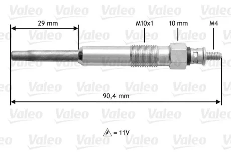VALEO CITROEN свічка розжарювання Berlingo PEUGEOT ROVER Valeo 345102