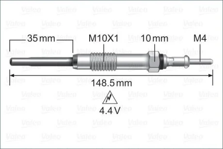 VALEO CITROEN свічка розжарювання Jumper HDI,Peugeot 11-,Ford Transit 2.2TDCi Valeo 345225