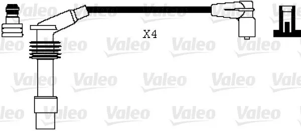 VALEO дроти високого напруги 4шт. OPEL Astra, Omega, Vectra 1,4-2,0 Valeo 346074 (фото 1)