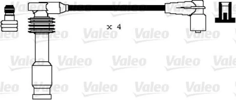 VALEO OPEL дроти високої напруги (4шт) CORSA B (S93) 1.6 i 16V (F08, F68, M68) 94-00 Valeo 346103
