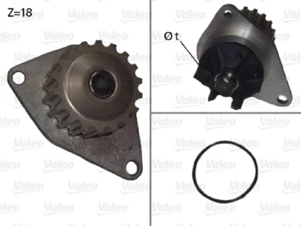 VALEO CITROEN помпа води C3 1.4 16V 04-, PEUGEOT 206, 307 Valeo 506721