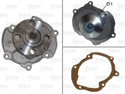 VALEO OPEL помпа води Insignia,Vectra C,Chevrolet,Cadillac,Saab 2.8/3.2/3.6 05- Valeo 506866 (фото 1)