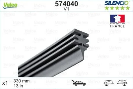 Резинка щетки стеклоочистителя Valeo 574040