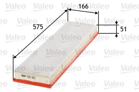 Фільтр повітряний BMW 3/5/7 "2,5 "91-04 Valeo "585067"