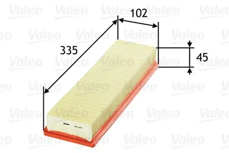 Фільтр повітряний Citroen Berlingo/Peugeot Partner 1.1/1.4i 96-11 Valeo 585078