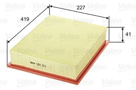 Фільтр повітряний HYUNDAI/MB Porter/Vito "2,0-2,8 "94-04 Valeo "585123"