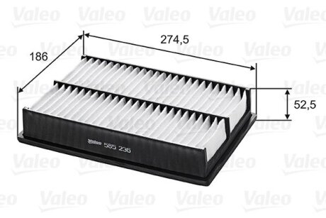 Фільтр повітряний MAZDA 3/5 "1,8-2,3 "03>> Valeo "585236"