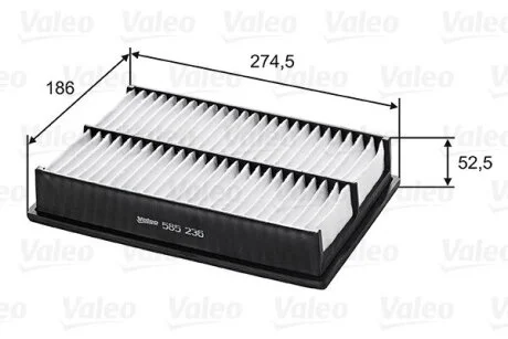 Фільтр повітряний MAZDA 3/5 "1,8-2,3 "03>> Valeo "585236"