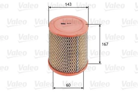 Фильтр воздушный Chrysler Neon 1.6/2.0 16V 99-06 Valeo 585726