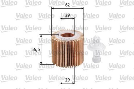 Фільтр масляний DAIHATSU/SUBARU/TOYOTA Sirion/Justy/Auris "1,0-1,5 "05>> Valeo "586583"