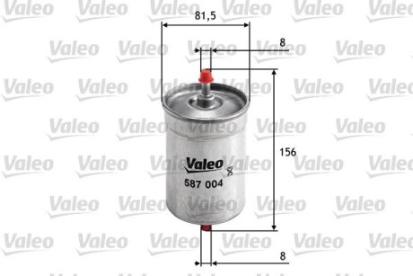 Фільтр паливний ALFA ROMEO/ALPINA/ALPINE/BERTONE/BMW 75/B3/V6/Freeclimber/3 "1,6-3,4 "71-06 Valeo "587004"