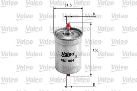 Фільтр паливний ALFA ROMEO/ALPINA/ALPINE/BERTONE/BMW 75/B3/V6/Freeclimber/3 "1,6-3,4 "71-06 Valeo "587004"