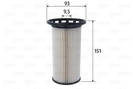 Фільтр паливний Audi A3/Q2/TT/Skoda Octavia/SuperB/VW Caddy/Golf/Passat/Polo/Tiguan 1.6/2.0TDI 09- Valeo 587095