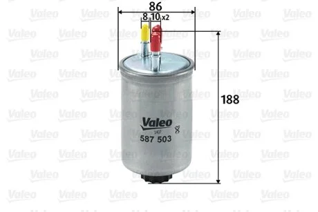 Фільтр паливний FORD/HYUNDAI/SSANGYONG/TATA Mondeo/Terracan/Actyon/Xenon "1,8-2,9 "99>> Valeo "587503"