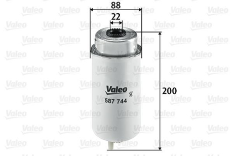 Фильтр топливный FORD Transit 125-137л.с.. Diesel 02-06 Valeo 587744