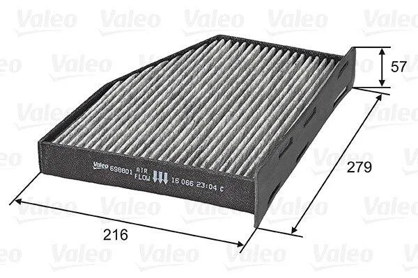 Фільтр салону AUDI/SEAT/SKODA A3/Leon/Octavia "1,2-3,2 "03-22 Valeo 698801 (фото 1)