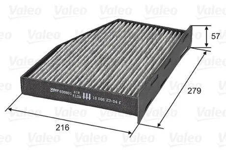 Фільтр салону AUDI/SEAT/SKODA A3/Leon/Octavia "1,2-3,2 "03-22 Valeo "698801"