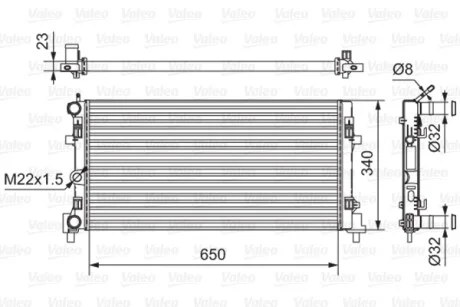 Радіатор охолодження Skoda Fabia/Rapid/Roomster/VW Polo 06- Valeo 701522