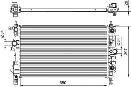 Радіатор Valeo 701541