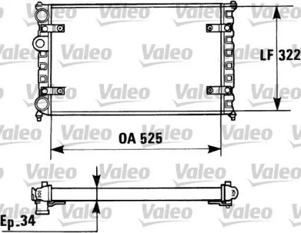 Радіатор води Valeo 730947