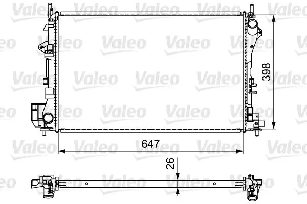 VALEO OPEL радіатор VECTRA C 2,2-3,2 Valeo 732877 (фото 1)